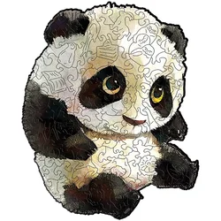 Montessori iluminação puzzle bonito panda série peças de madeira 100 150 200 crianças quebra cabeça 3d diy crianças caixa de presente