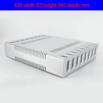 

KYYSLB CNC4309B 430*92*340mm All Aluminum Post Level CNC Amplifier Chassis Box House DIY with Cooling Holes Amplifier Case Shell