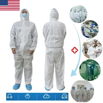 

Disposable Waterproof Oil-Resistant Protective Hooded Coverall For Spary Painting Decorating Clothes Overall Dust Suit