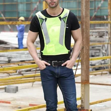 Новая, жилет высокой видимости, ночные Светоотражающие безопасные жилеты для спорта, бега, верховой езды