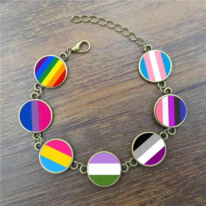 Gay Pride Радужный Флаг очаровательный браслет модные ювелирные изделия для