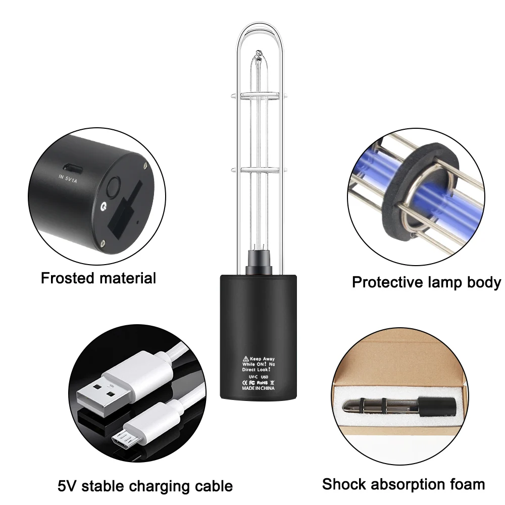 Ультрафиолетовый УФ-стерилизатор, светильник, лампочка, перезаряжаемая, дезинфекция, бактерицидная лампа, озоновый стерилизатор, клещи, светильник s, кварцева ла