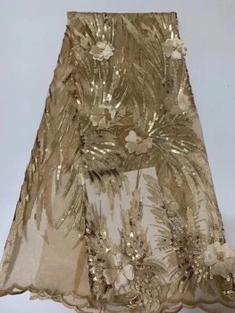 

Best Selling 2019 Products French 3d Flowers Tulle Lace Fabric For Wedding Sequins Mesh Tulle Lace Fabric With Beads CD29861