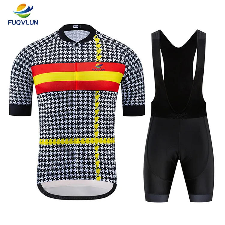 Bib Cycling Set FUQVLUN профессиональная одежда для велоспорта, комплекты для велоспорта, летние мужские комплекты для велоспорта, набор из Джерси для шоссейного велосипеда, Майки для горного велосипеда, одежда для велоспорта - Цвет: Bib Cycling Set