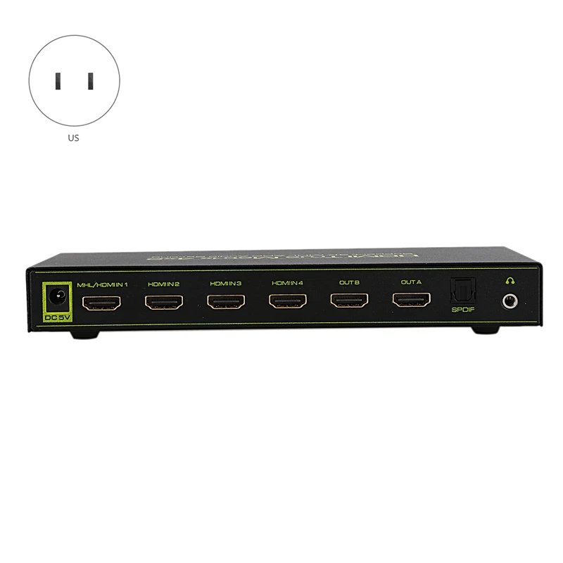 HDMI Matrix 4X2 Splitter Switch Support ARC/PIP/Audio Extractor/EDID,True Matrix HDMI Splitter Switch Amplifier