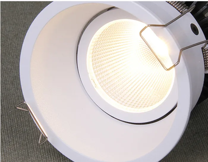 Dimmable Narrow border Embedded Anti-glare Led COB Ceiling Recessed downlight 10w 15w LED wall wash light Hotel Villa Lighting