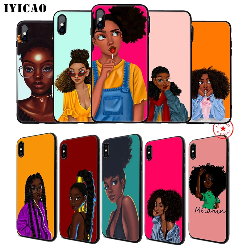 IYICAO черный волшебный чехол для телефона Melanin iPhone 11 Pro XR X XS Max 6 6S 7 8 Plus 5 5S SE