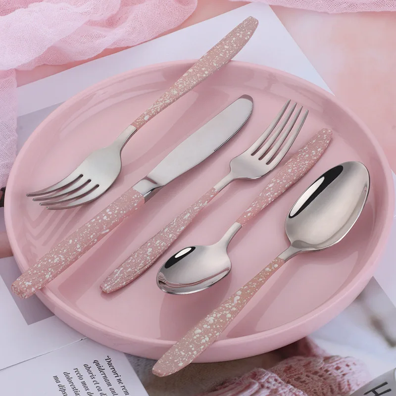 

4Pcs/set Black Cutlery Set Stainless Steel Hotel High Quality Dinnerware Set Flatware Fork Knife Spoon Wedding Tableware Home