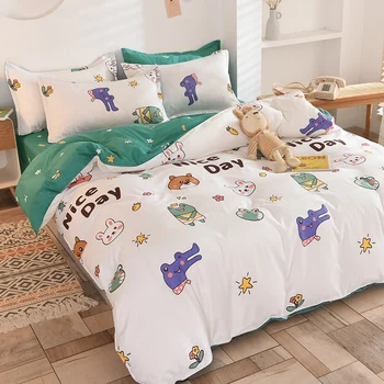 

High-quality Boy's bedroom decoration bedding set king queen full single family size Quilt Cover Flat Sheet Pillow Cases