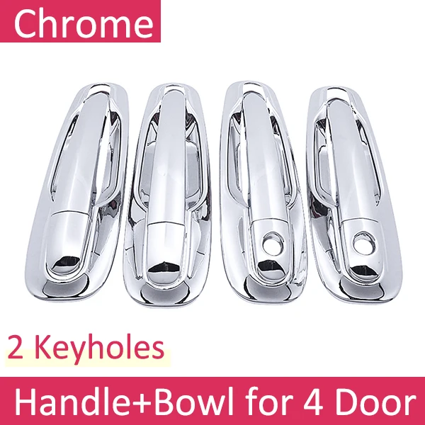 HandleBowl 2 Keyhole Для Chevrolet Daewoo Lacetti Optra 2007~ 2013 хромированная дверная ручка Накладка наклейки для автомобиля аксессуары 2008 2009 2010 2011 - Название цвета: HandleBowl 2 Keyhole