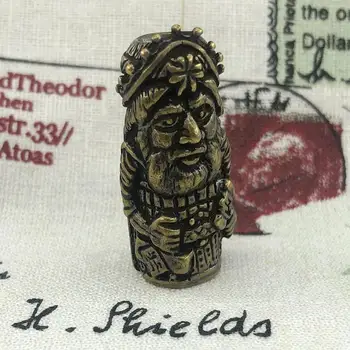

1PC Day Vulcan Statue Retro Brass Copper EDC Paracord Beads Knife Beads Umbrella Rope Cord Necklace Bracelet Lanyard Pendants