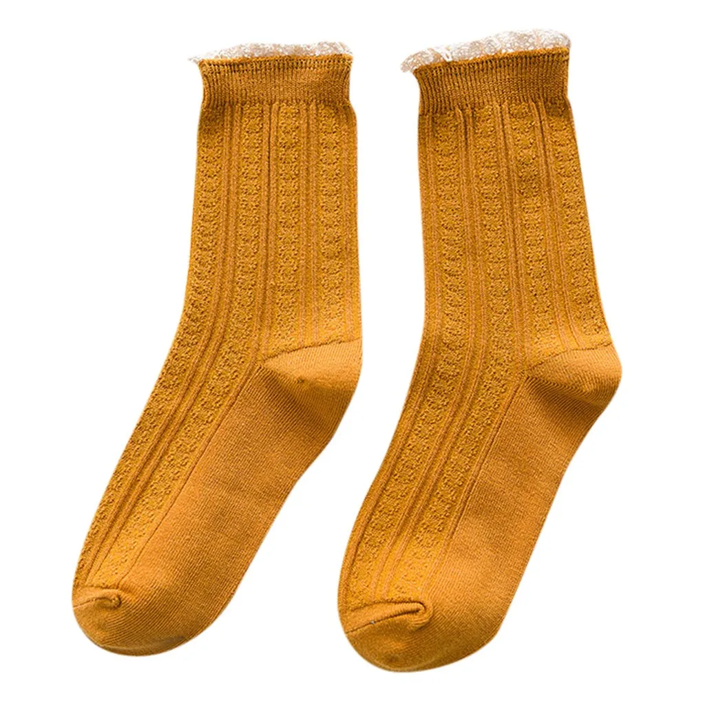 Женские повседневные кружевные носки, вязаные носки, теплые носки до лодыжки, милые носки, вязаные длинные хлопковые носки для женщин 12,17