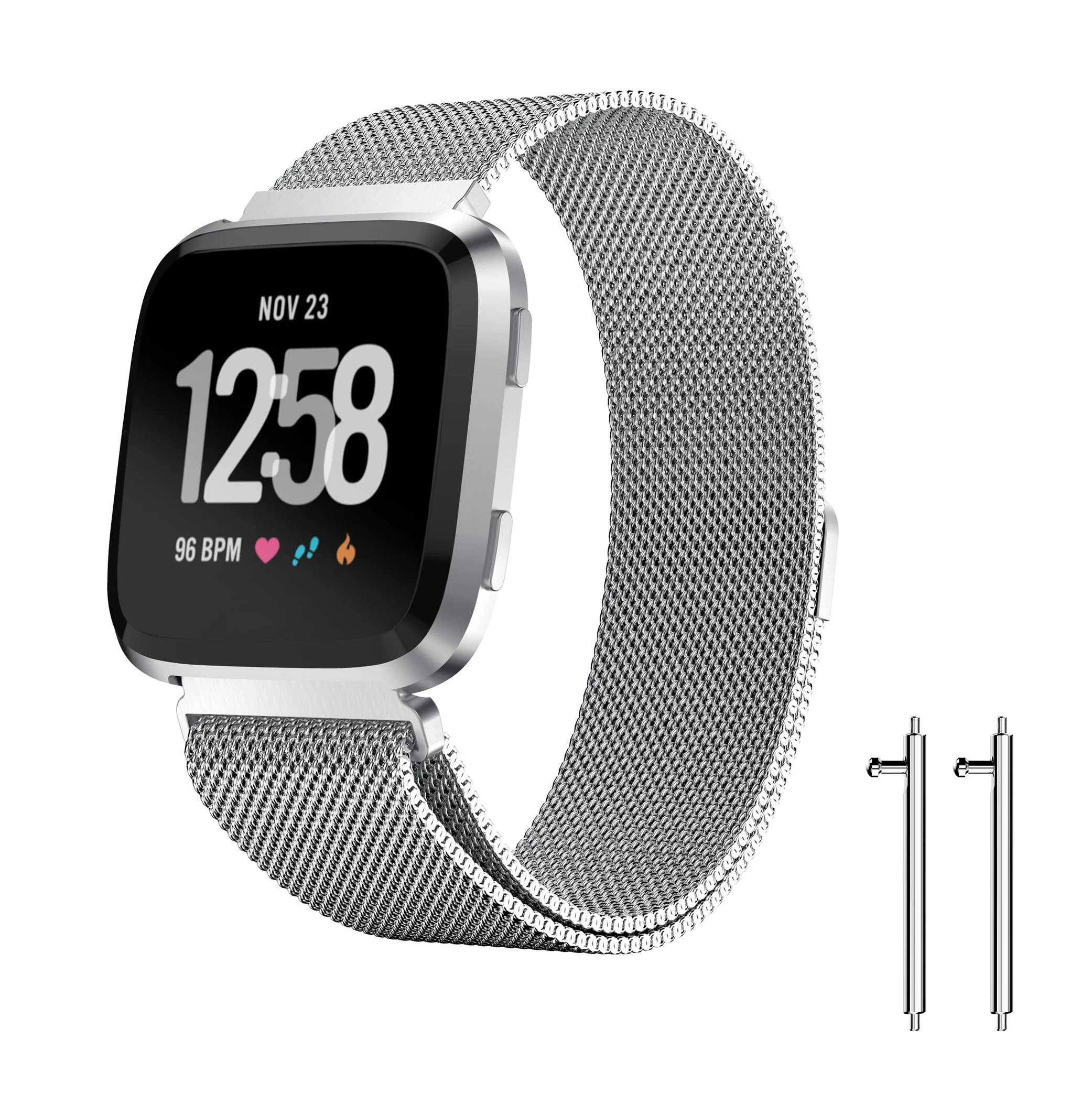 Yayuu нержавеющая сталь магнитный Миланский для Fitbit Versa/Versa 2 ремешок браслет металлический ремешок для Fitbit Blzae ремешок для часов