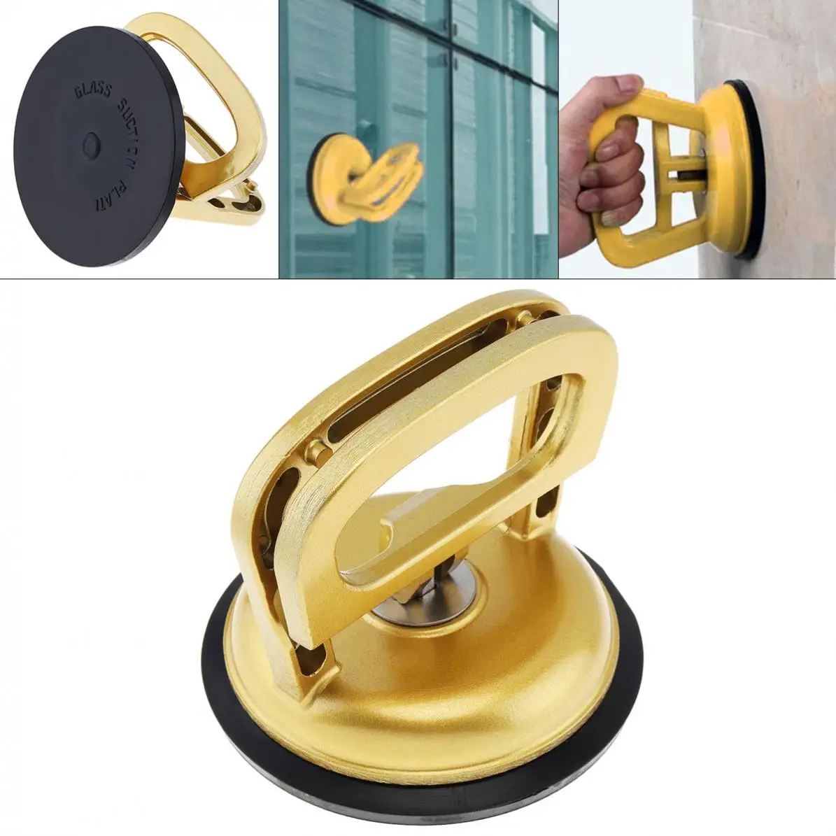 

Single Claw Sucker Vacuum Suction Cup with Rubber Suction Pad and 2 Clip Handles for Tiles / Glass / Lightweight Locking Device