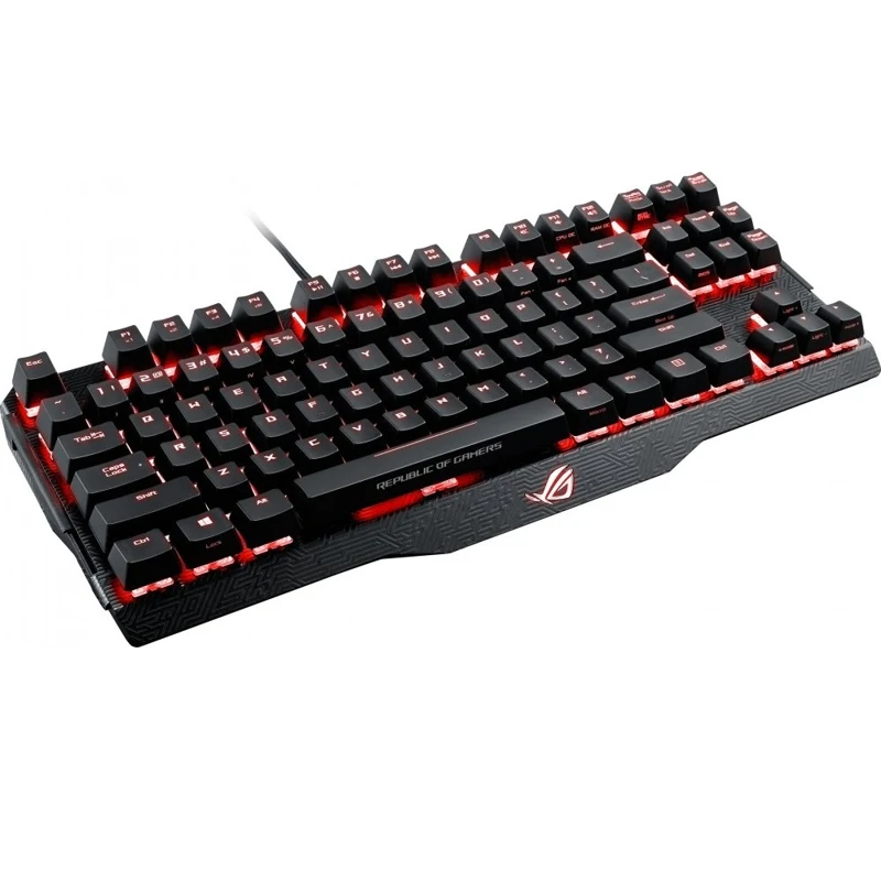 Клавиатура ASUS ROG Claymore Core Cherry RGB black проводная, механическая, подсветка клавиш, USB, без NUM PAD, цвет: черный