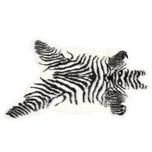 Животное скрытие с подложкой Быстросохнущий принт милый Декор Гостиная синтетический Западный не скользит плесень устойчивый дом искусственная Зебра-ковер