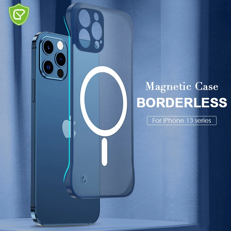 iphone 13 pro max case Magnetic frameless case For iphone 13 Pro Max mini camear protector Matte Back Cover No Fingerprint case For Apple accessories best cases for iphone 13 pro max