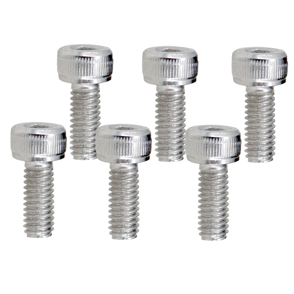 6 Pieces Electric Guitar Locking String Nut Clamp Hexagon screws M4