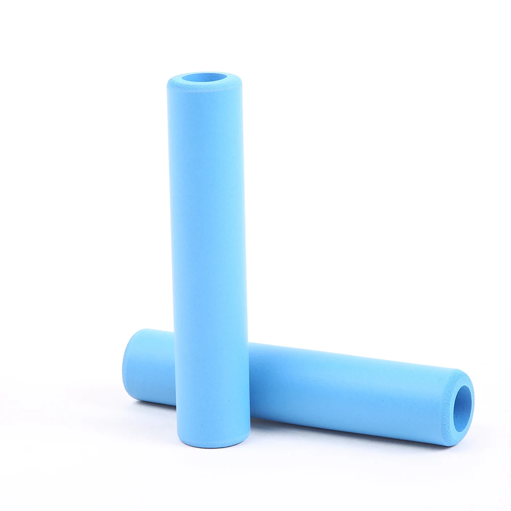 blue 1 пара велосипедных мягких поролоновых губчатые накладки на ручки, покрытие для горного велоспорта, аксессуары для горного велосипеда, силиконовая противоскользящая ручка - Цвет: blue