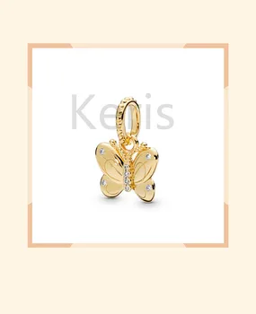 

100% 925 Sterling Silver New 2019 Spring 367962CZ Shine Decorative Butterfly Butterflies Necklace Pendant Free Shipping