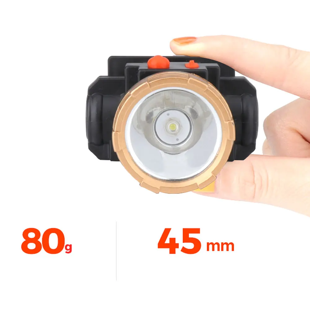 LED Headlamp Rechargeable Two Lighting Modes High Brightness Adjustable Headlamp for Fishing Camping Outdoor Activities