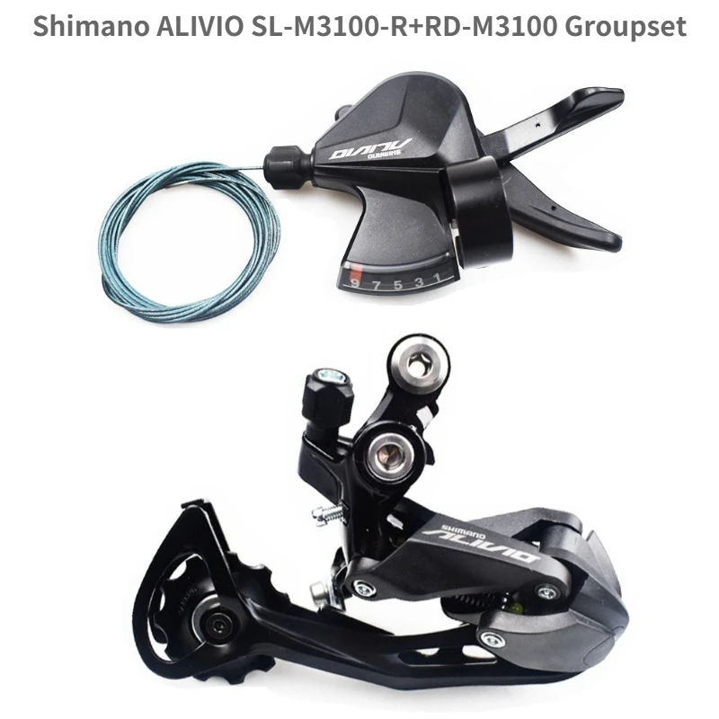シマノalivio M3100 9右シフターレバーリアディレイラーsgs 9スピードグループm3100 Sl Rd 自転車変速装置 Aliexpress