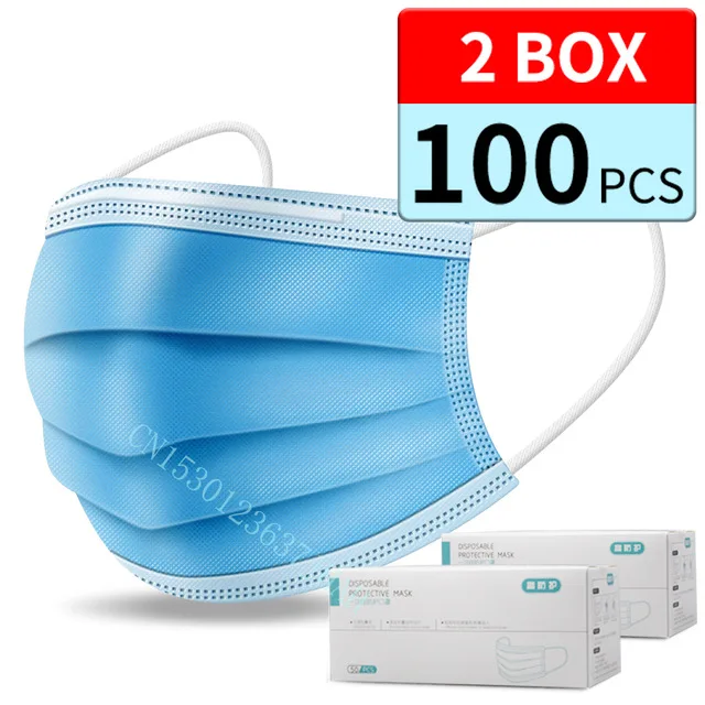 

Face Mouth Anti Virus Mask Disposable Protect 3 Layers Filter Dustproof Earloop Non Woven Mouth masque Masks 48 hours Shipping