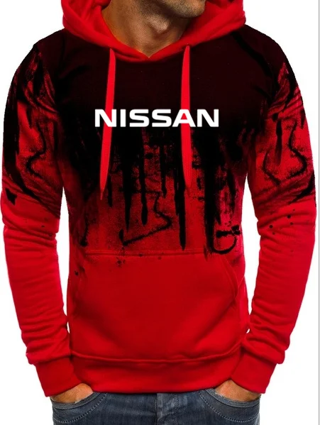 Новые модные мужские повседневные толстовки с капюшоном Nissan, мужская одежда 2019RE
