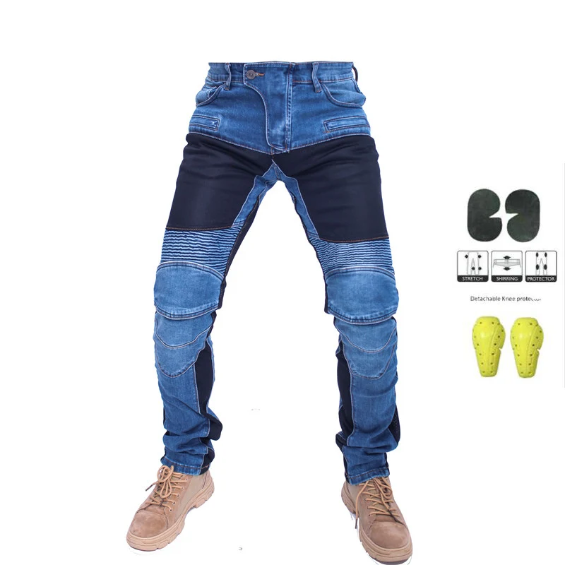 Pantalones vaqueros de moto para hombre, Jeans de ocio, todoterreno, para exteriores, UBS06, PK719, con equipo de protección más suave y - AliExpress Automóviles y motocicletas