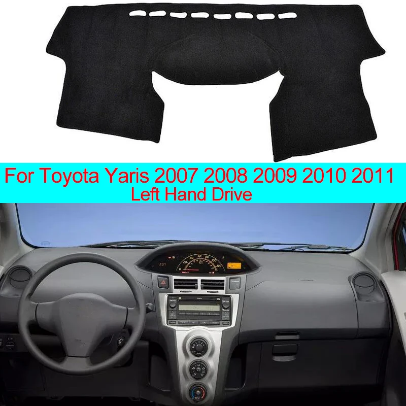 2 Layers Car Dashboard Cover Carpet Cape Dash Mat For Toyota Yaris 2007