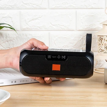 

Bluetooth Speaker Portable Outdoor Loudspeaker Wireless Mini Column 3D 10W Stereo Music Surround Support FM TF Card Bass Box