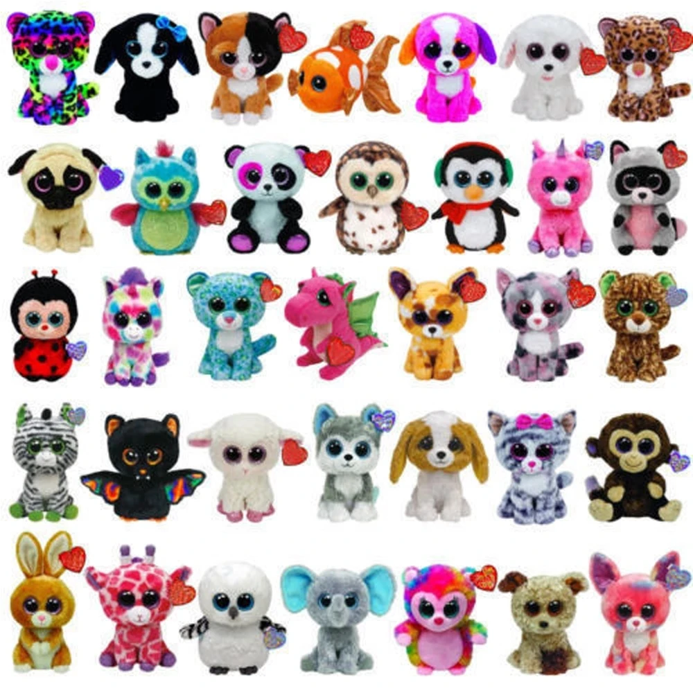 15CM TY Spider Unicorn Alpaca Swan Pig Rabbit Dinosaur Goat Octopus Deer Doll Plush Stuffed Animal Collection Toy Christmas Gift | Игрушки и