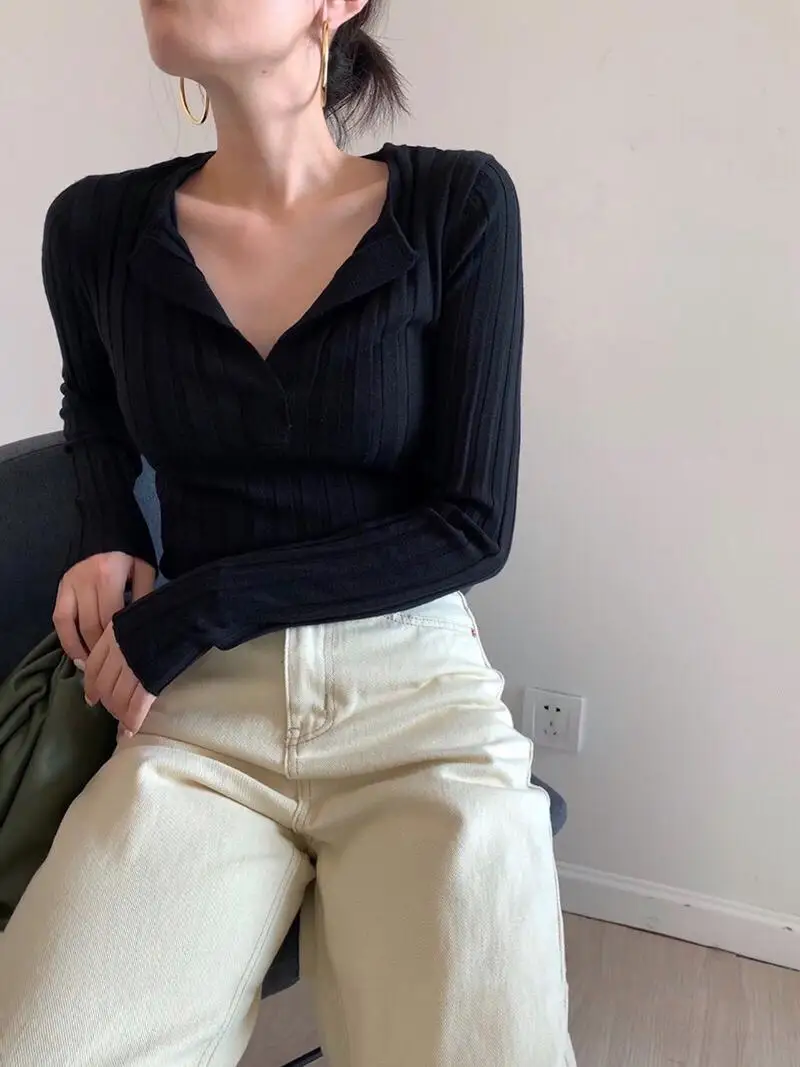 

2019FW autumn new women wool bottoming sweater female casual slim sweater pullover 2 color ddxgz2v 9.16