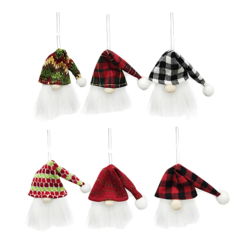 

6Pcs Christmas Decorations Pendant Restaurant Hotel Scene Decoration Elderly Christmas Wine Bottle Sete