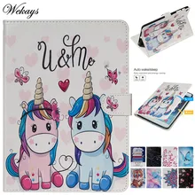 Wekays For Samsung Tab A 10.1 2019 Cartoon Smart Leather Funda Case For Samsung Galaxy Tab A 10.1 inch 2019 T510 T515 Cover Case