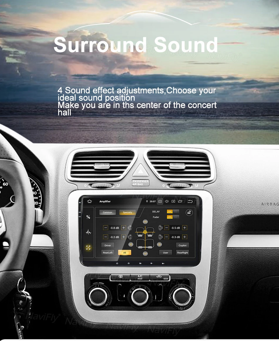 Clearance NaviFly DSP Android 9.0 car multimedia radio player for Dacia/Duster/Logan/Sandero /Lada Xray 2 with GPS navigation stereo 1 Din 22