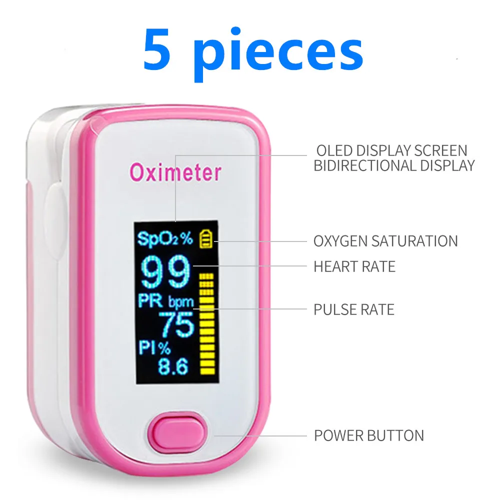 

Loodom OLED Finge Pulse Oximeters Blood Oxygen Monitor Pulse Oximeter Fingertip Oximetro de pulso de dedo heart rate monitor