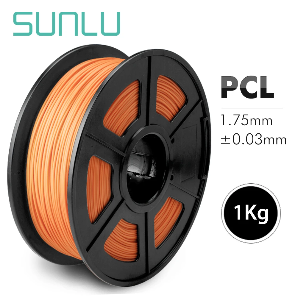 

Bright Color Orange PCL 3D Printer Filament 1.75MM Low Temperature PCL Filament 100% No Bubble Low Shrinkage Material