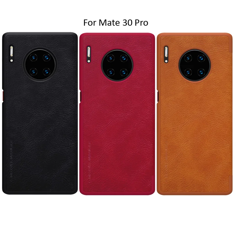 Кожаный чехол-книжка Nillkin Qin с откидной крышкой для huawei mate 30 Pro Smart Sleep Window