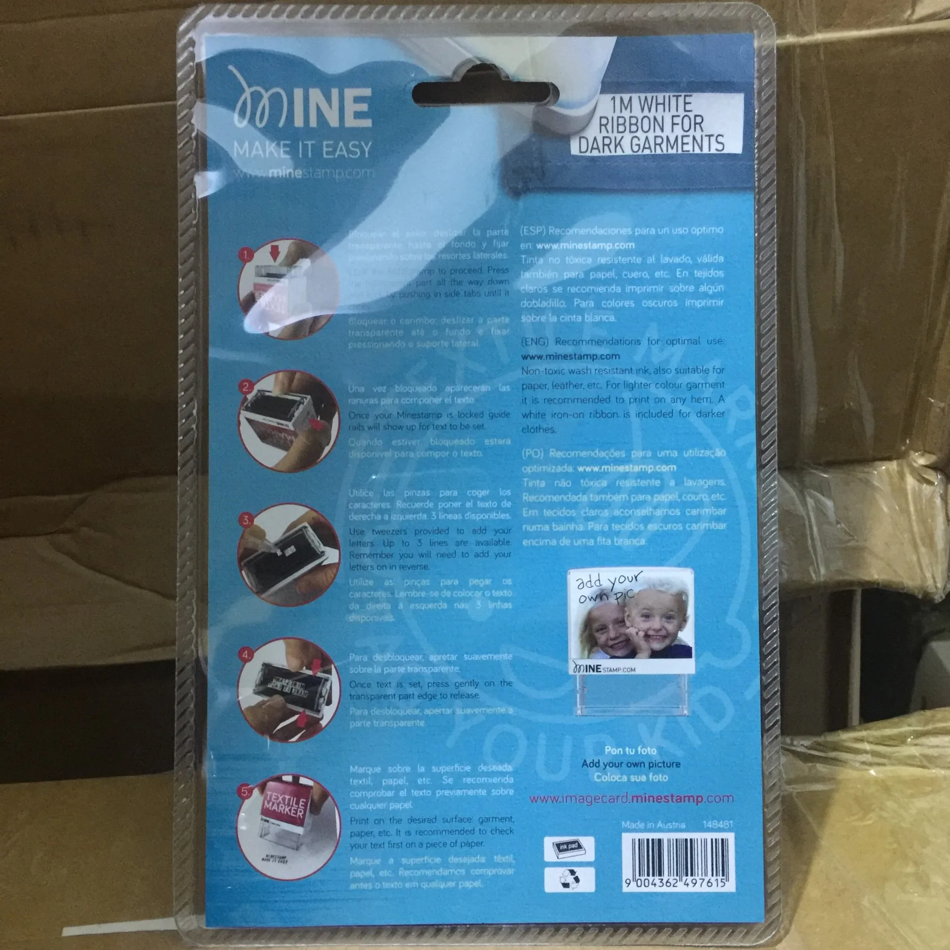 

America Mine Stamp CHILDREN'S Cartoon English Movable Type Stamp Washing Does Not Fade Ad Hoc Name