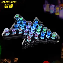 Cup Holder Bar LED Luminous Colorful Acrylic Drop-Resistant Crack-Resistant Transparent KTV Cocktail Rack