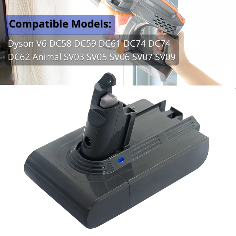 Литиевая батарея 21 6 Ач в для пылесоса Dyson V6 DC62 DC58 DC59 SV09 SV07 SV03 сменные детали ячейки