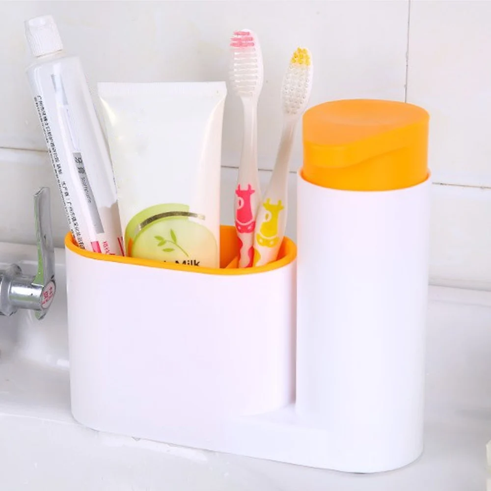 Behogar 2 In 1 Soap Dispenser Rack Kitchen Bathroom Storage Rack Liquid Detergent Container Sponge Drainboard Soap Holder Rack