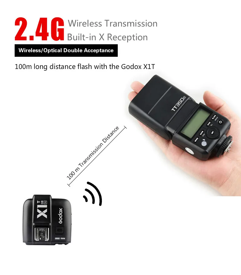 Godox Mini Speedlite TT350S вспышка для камеры TTL HSS GN36 Sony/Canon/Nikon/Olympus/Fujifilm беззеркальная DSLR