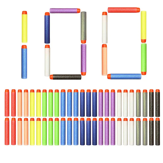 Multicolor 7.2CM Soft Bullet For Nerf Series Blasters Gun Hollow Hole Head Refill Darts Gun Accessories Toys for Boys Xmas Gifts 1