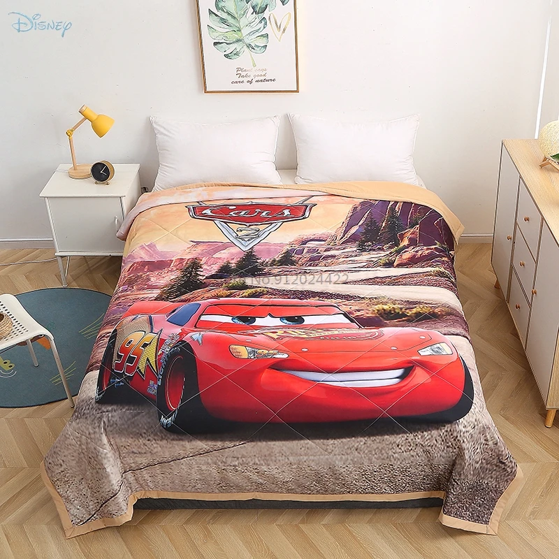 Disney Cars Lightning Summer Quilt Cartoon The Avengers Frozen Character Printed Thin Blanket Bedspread Coverlet Duvet