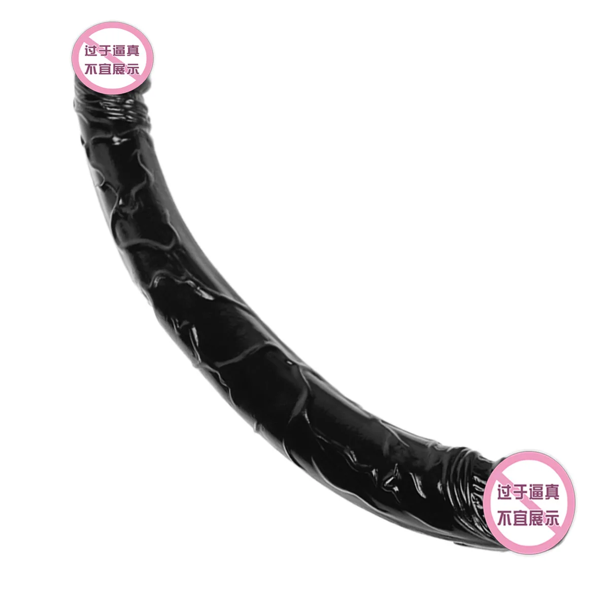 Реалистичный фаллоимитатор реалистичный черного и фиолетового цвета двойной