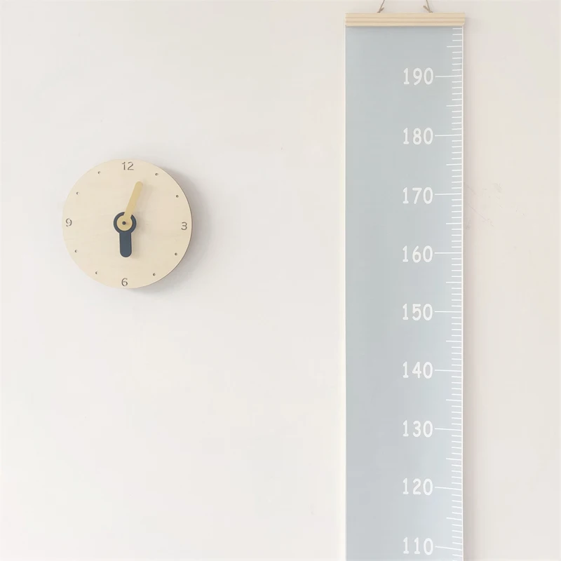 Canvas Growth Charts for Kids Room Wall Decor Removable Wall Hanging Height Measurement Chart Ruler for Nursery Home Decoration