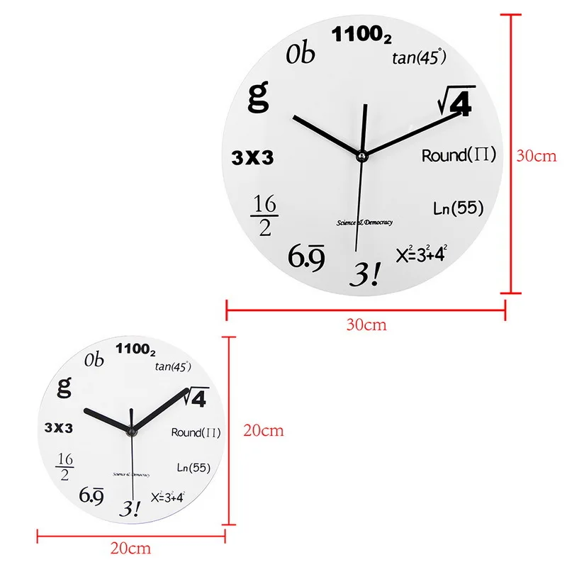 Модные креативные математические формулы бесшумные настенные часы Polytechnic Equation настенные часы Library спальня часы