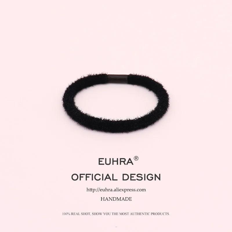 EUHRA, 9 цветов, осенние и зимние плюшевые эластичные резинки для волос для девочек, женщин, детей, эластичные резинки